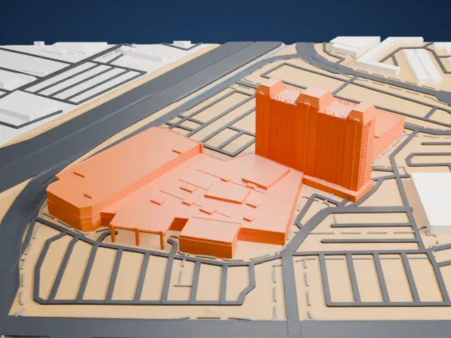 Palace Station model, North view