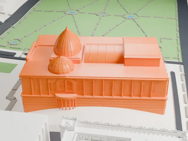 Palacio de Bellas Artes model, East view