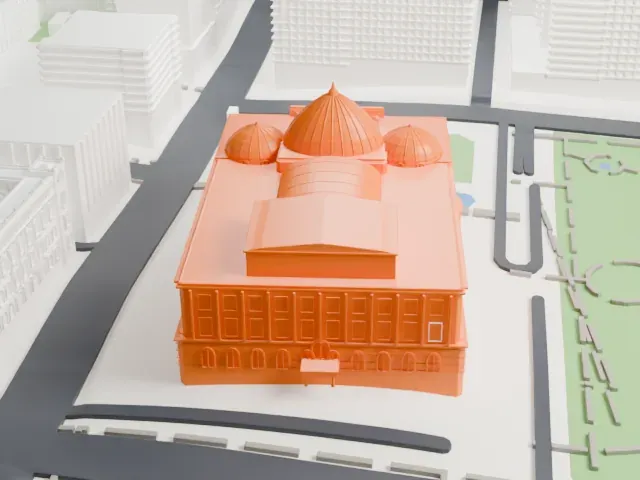 Palacio de Bellas Artes model, North view