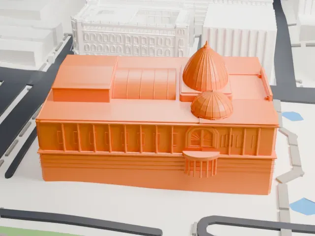 Palacio de Bellas Artes model, West view