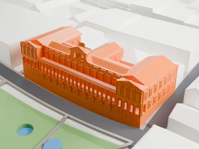 Palacio de Carondelet model, East view