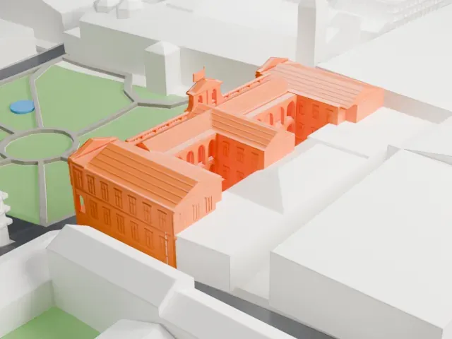 Palacio de Carondelet model, North view