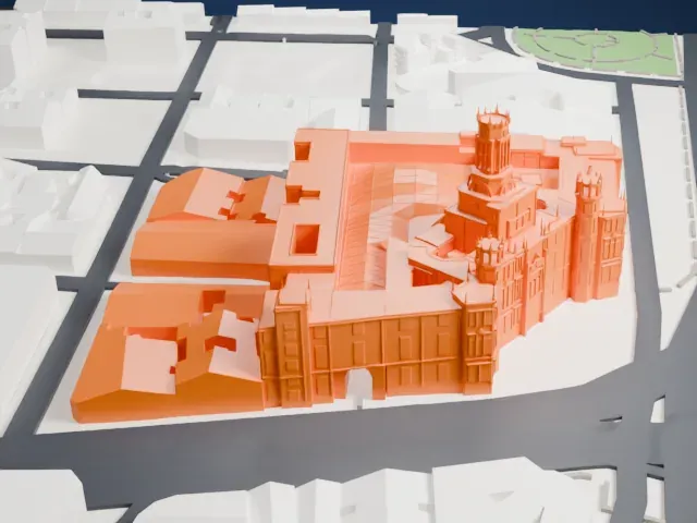 Palacio de Cibeles model, North view