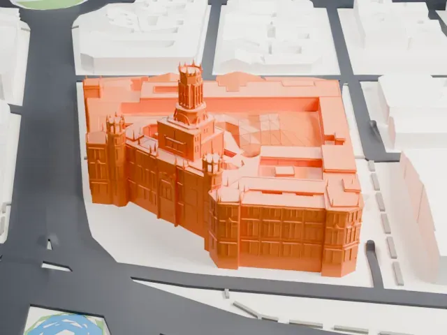 Palacio de Cibeles model, West view