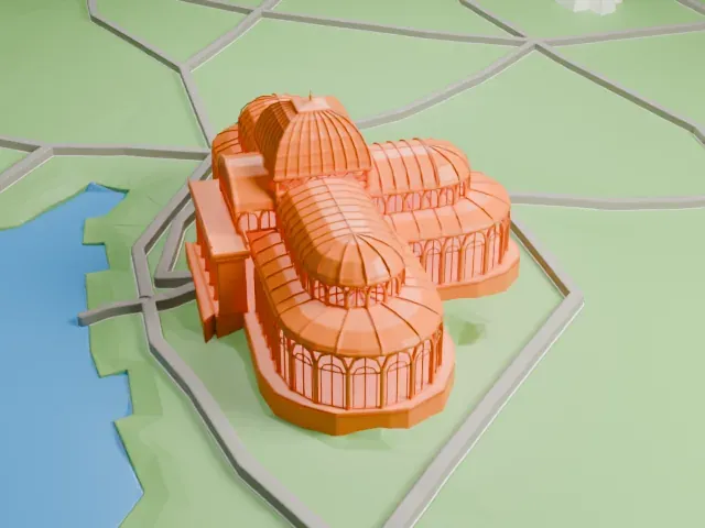 Palacio de Cristal del Retiro model, North view