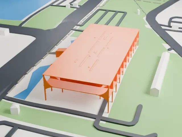 Palácio do Planalto model, East view