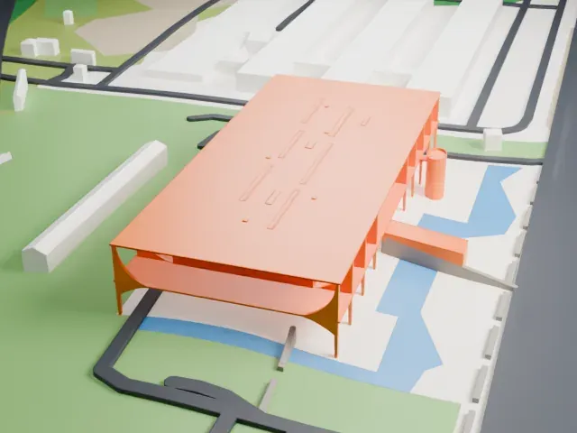 Palácio do Planalto model, West view