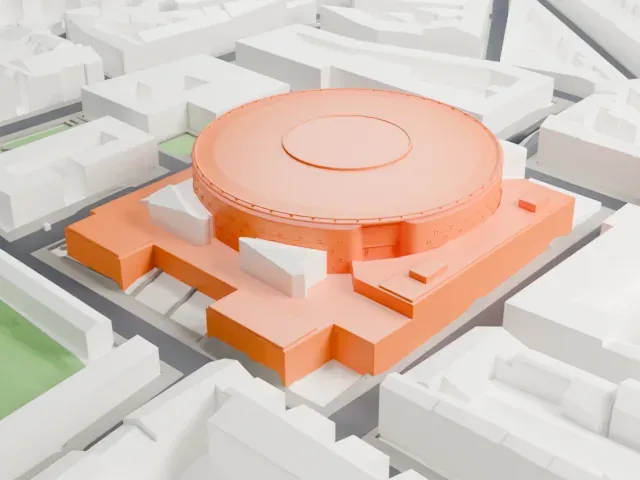 Palacio Vistalegre model, East view
