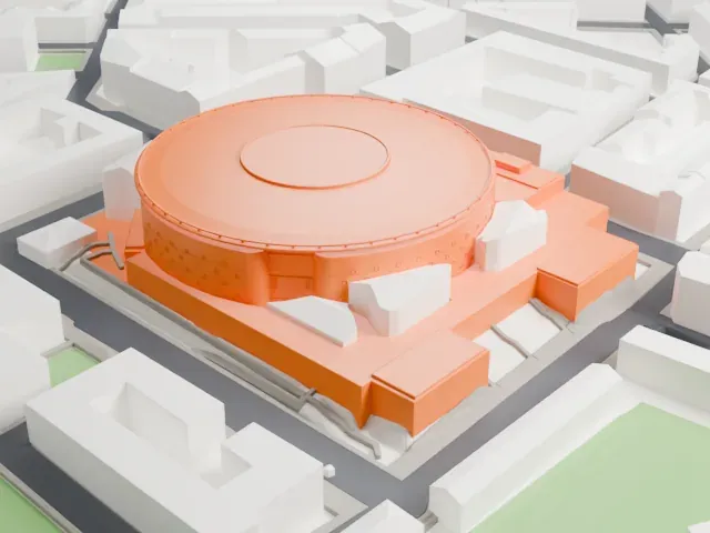 Palacio Vistalegre model, South view