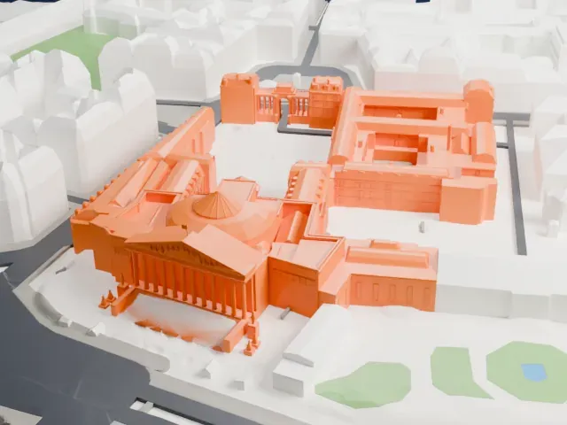 Palais Bourbon model, North view