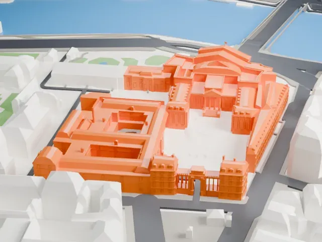 Palais Bourbon model, South view