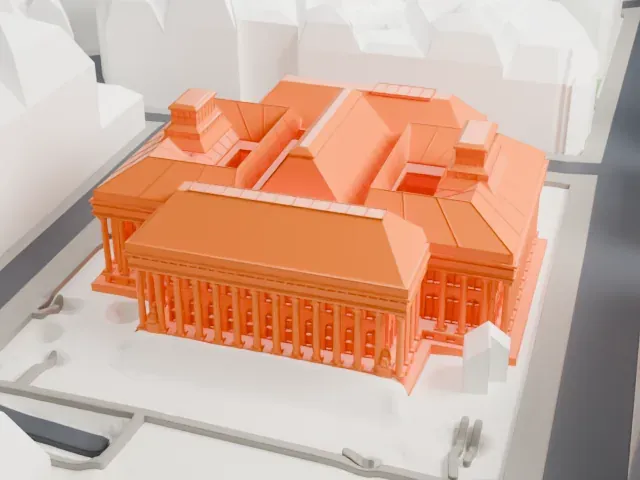 Palais Brongniart model, West view