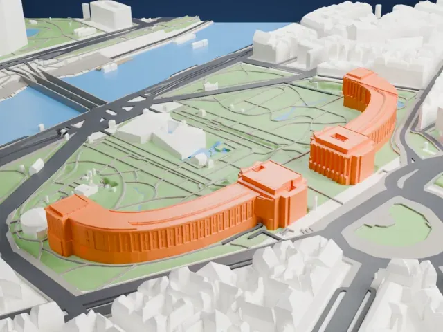 Palais de Chaillot model, North view