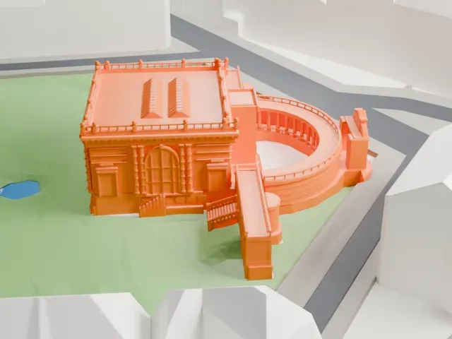 Palais Galliera model, East view