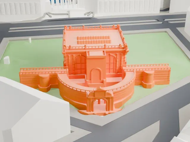 Palais Galliera model, North view