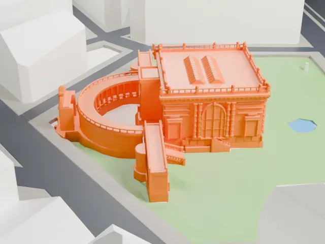 Palais Galliera model, West view