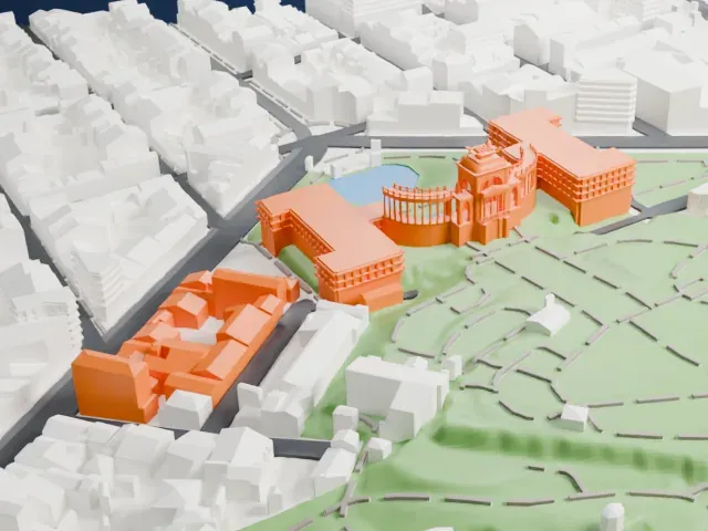 Palais Longchamp model, East view