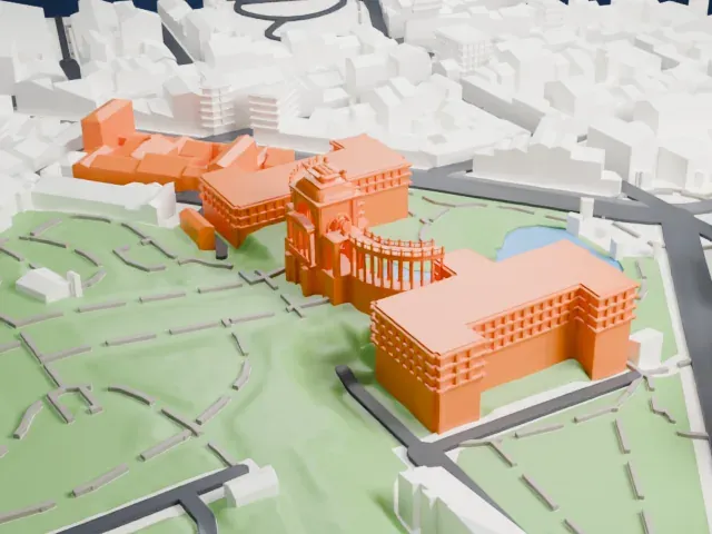 Palais Longchamp model, North view