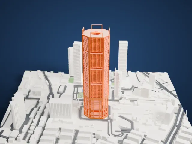 Palais Royale, Mumbai model, North view