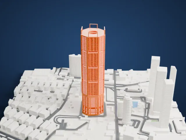 Palais Royale, Mumbai model, West view