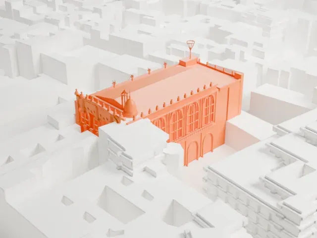 Palau de la Música Catalana model, West view