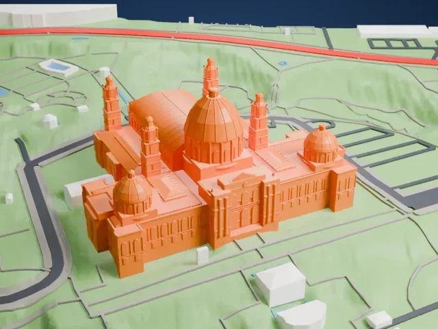 Palau Nacional (MNAC) model, North view