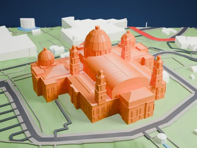 Palau Nacional (MNAC) model, South view