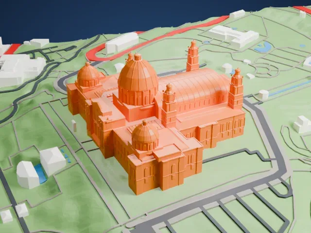 Palau Nacional (MNAC) model, West view