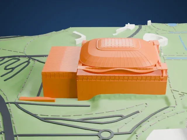 Palau Sant Jordi model, East view
