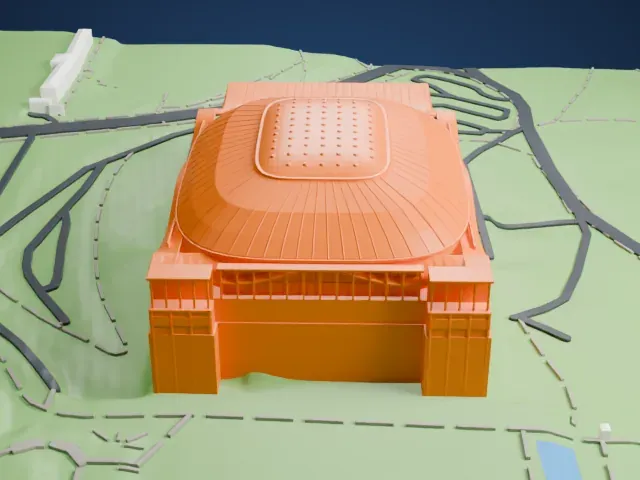 Palau Sant Jordi model, North view