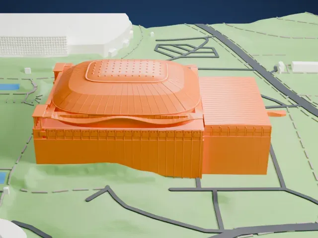 Palau Sant Jordi model, West view