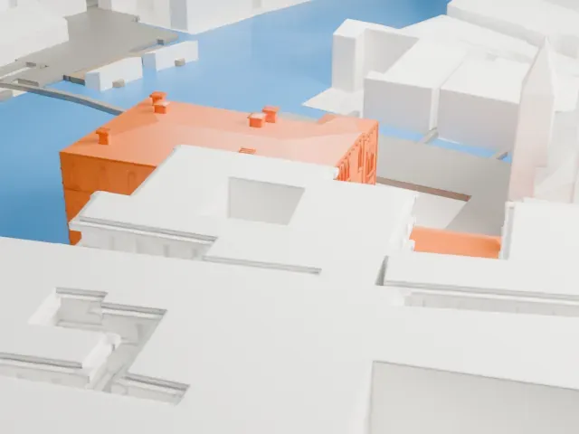 Palazzo Cavalli-Franchetti model, East view