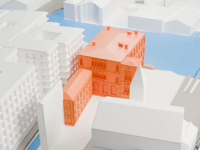 Palazzo Cavalli-Franchetti model, North view