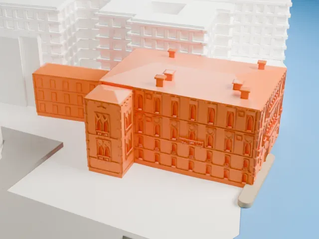 Palazzo Cavalli-Franchetti model, West view