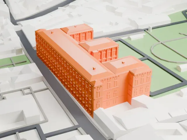 Palazzo Corsini, Rome model, North view
