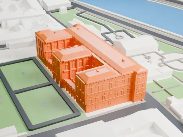 Palazzo Corsini, Rome model, South view