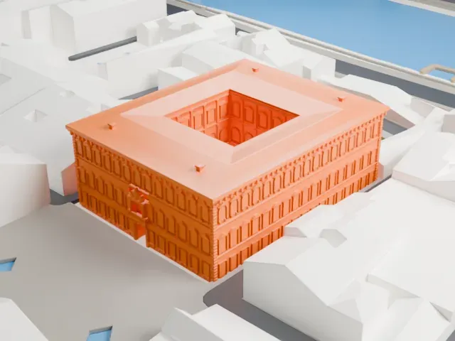 Palazzo Farnese model, North view