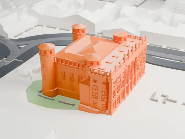 Palazzo Madama, Turin model, North view