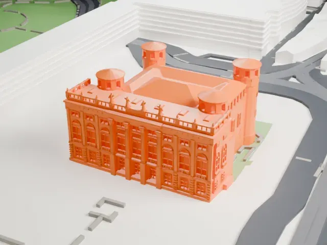 Palazzo Madama, Turin model, West view