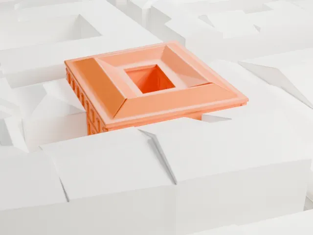 Palazzo Malta model, North view