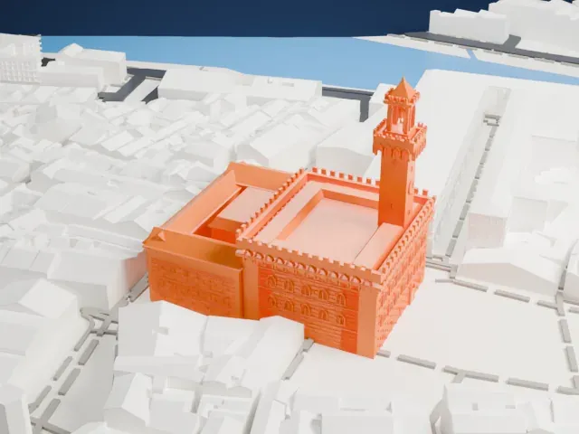 Palazzo Vecchio model, North view