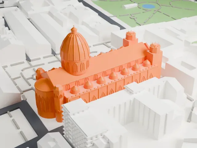 Palermo Cathedral model, North view