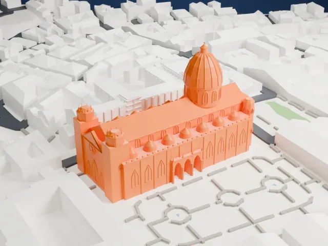 Palermo Cathedral model, South view
