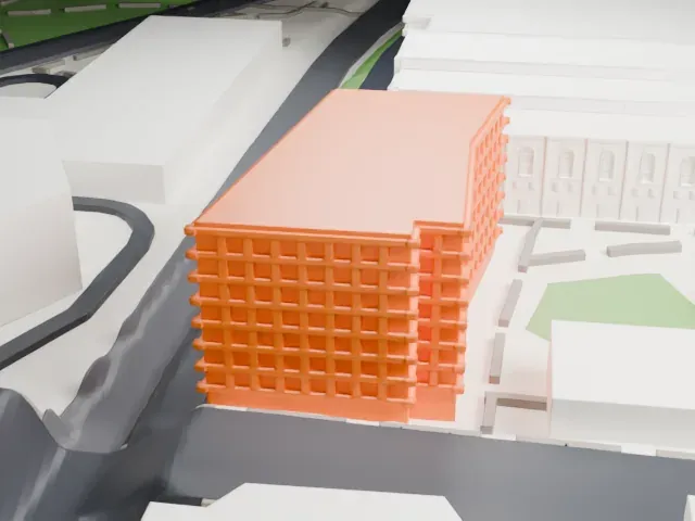 Palestra model, North view