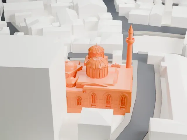 Pammakaristos Church model, North view