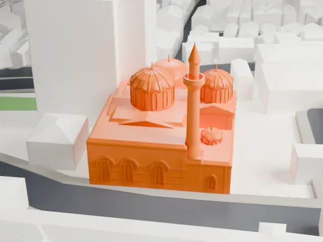 Pammakaristos Church model, West view