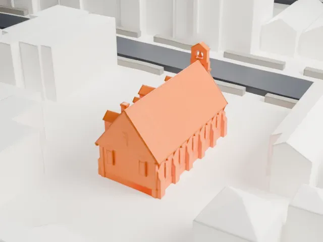 Pan American C.M.A. Church model, East view