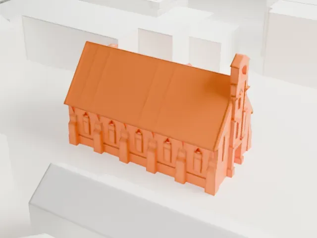 Pan American C.M.A. Church model, North view