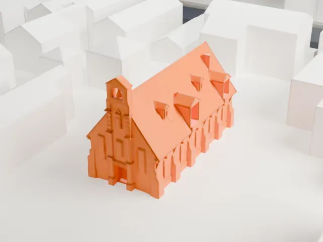 Pan American C.M.A. Church model, West view