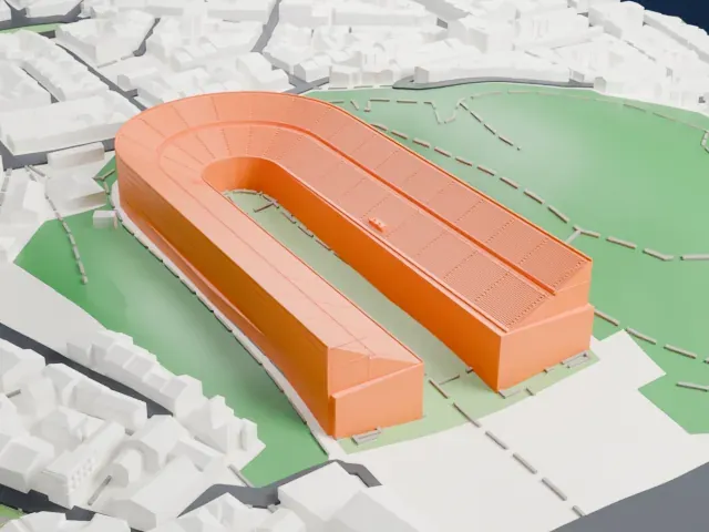 Panathenaic Stadium model, North view